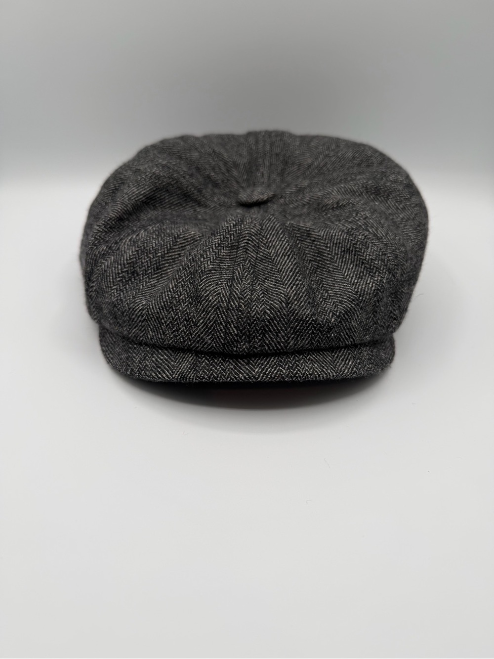 Men's Gray Newsboy Cap - Classic Flat Baker Boy Hat